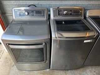 Lg Stainless  Steel Washer And Dryer Electric  Matching  Set 