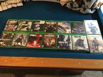 12 Xbox one games and 2 360 games
