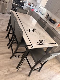 Stone Table set with 6 chairs