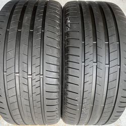 For Sale Two 275/35/21 Bridgestone Alenza 001 Runflats With 70-75% Left Excellent Pair Bmw X4 Used 