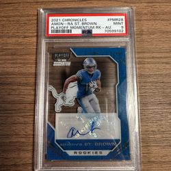 Amon-Ra St. Brown Rookie Auto PSA 9