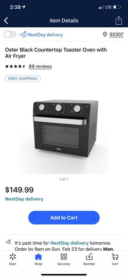 Oster toaster over with air fryer