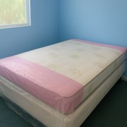 New Full Mattress And Box Spring 2pc Bed Frame Is Not Included 