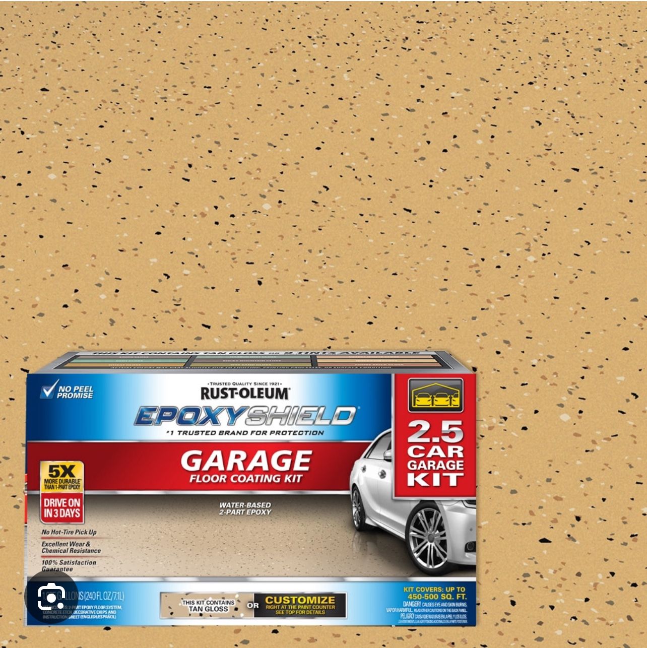 Rust-Oleum EpoxyShield 2-part Tan Water-based Concrete and Garage Floor Paint ( Kit )
