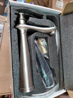 Aklfgn Bathroom Vessel Sink Faucet With Drain In Brushed Nickel