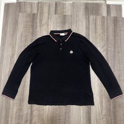 Moncler Black long sleeve polo