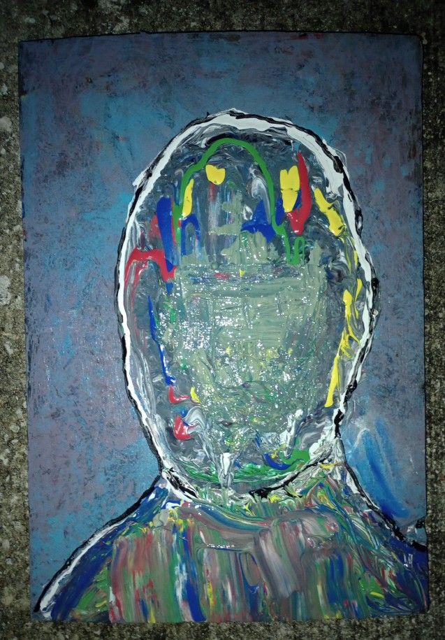 Original Abstract Artwork Painting Acrylic on Wood Board 16" x 11" *40.00* Home Decor Art