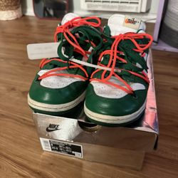 Size 9- Nike Dunk Low 'Off-White Pine Green'