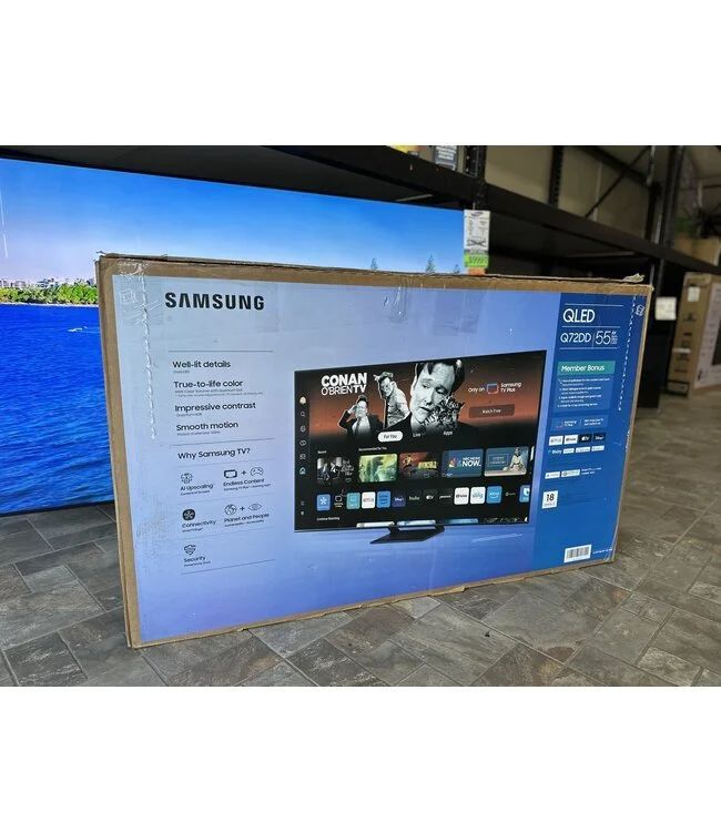 HUGE TV SHIPMENT IN 55" SAMSUNG 4K QLED HDR SMART QN55Q72DDFXZA