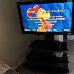 samsung tv with table