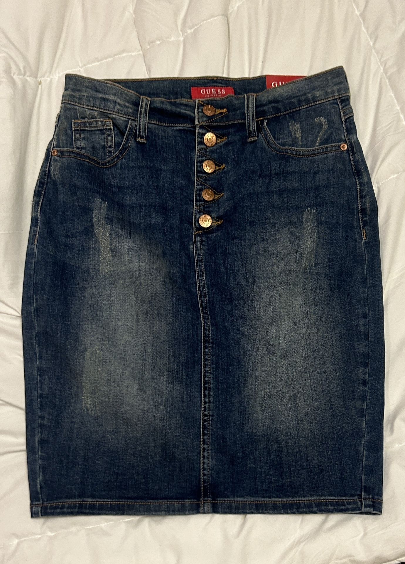 GUESS Dark Wash Denim Pencil Skirt Y2