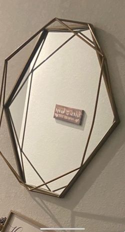 Gold Metal Wall Mirror Art Decor