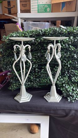 Two fancy candle holders
