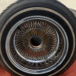 Set of 13”s wire wheels 