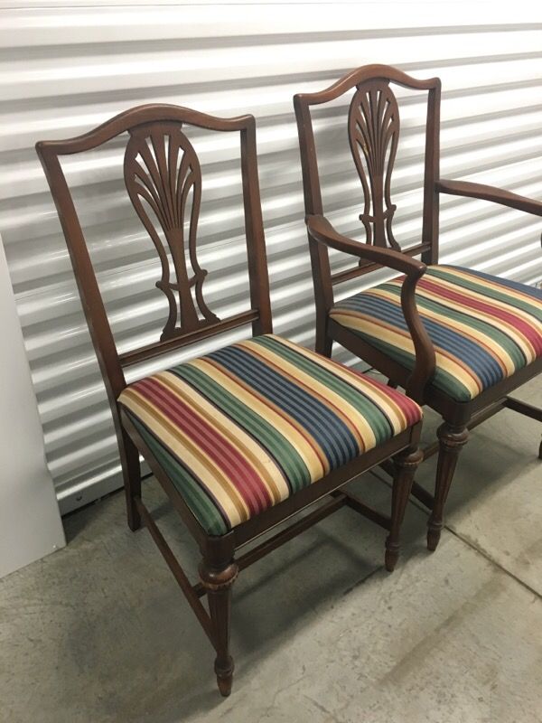 Landstrom mahogany dining room table and chairs