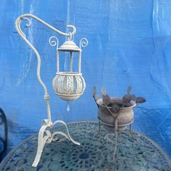 2 Metal Garden Pieces 