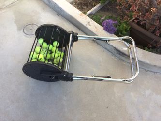 Tennis Ball Roller Mower and Hopper