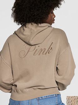 NEW PINK zip Up Hoodie Size Medium