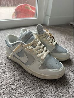 Nike dunk low Silver white sail colorway - size 8.5 mens 10 womens