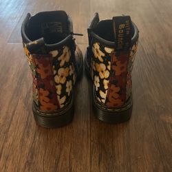 Dr. Martens 1460 T Floral Leather Lace-up Boots. 
