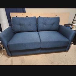 ZINUS Ricardo Loveseat Sofa / Tool-Free Assembly, Lyon Blue
