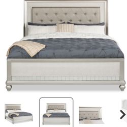 Diva King Bed Frame In Platinum- Like New Condition
