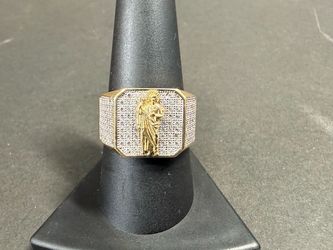 14k st Judas ring ( NOT DIAMONDS )