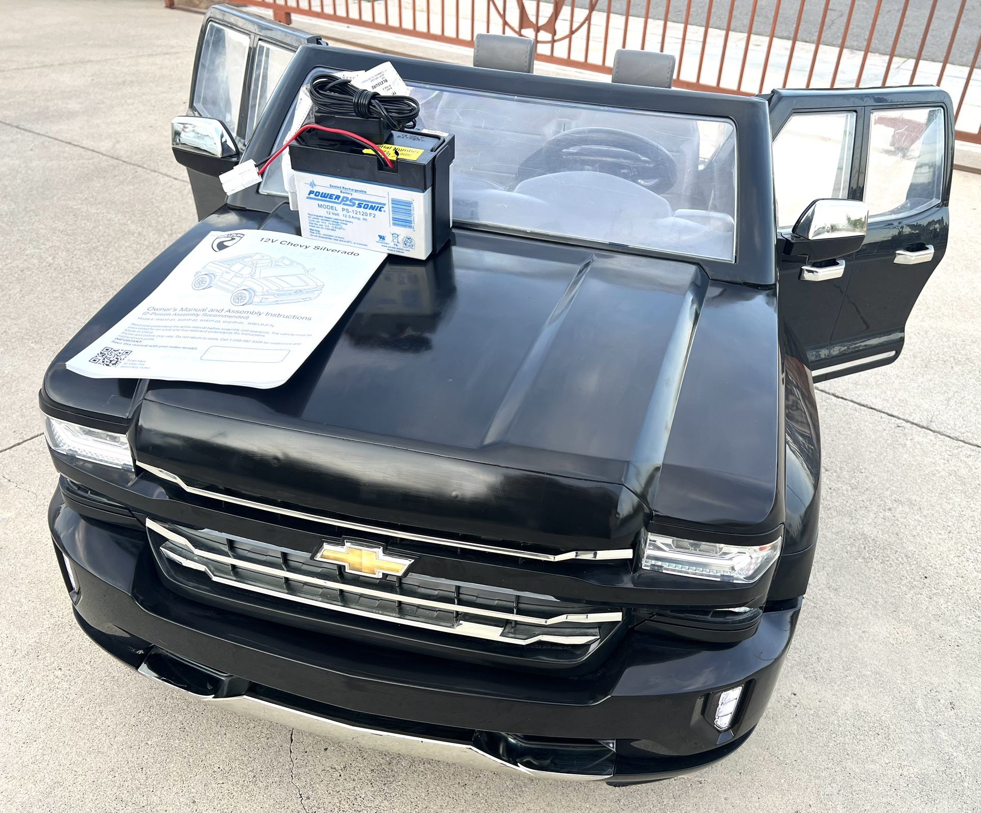 Chevy Silverado Truck 12volt Electric Kid Ride On Car Power Wheels with BRAND NEW 12volt 12ah Battery