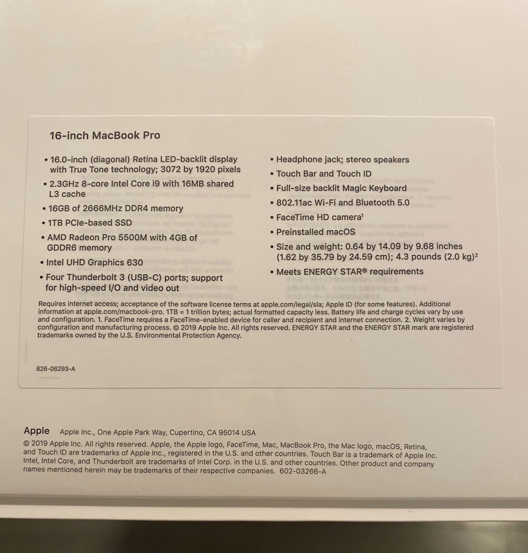 Newest New/Sealed 1TB 8Core MacBook Pro 16”