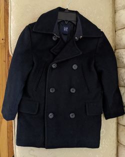 Like New! GAP Wool Boys Peacoat--Size 6/7