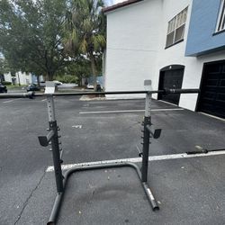 Squat Rack With Bar 
