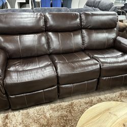 REAL LEATHER POWER RECLINING SOFA & LOVESEAT LIVING ROOM SET ON SALE OFFER ENDS 11/30/25!!!***