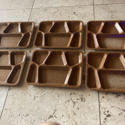 Vintage military dining trays tray 1945 Man Cave camping supplies Well Made 