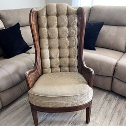 Vintage High back Cane Chair
