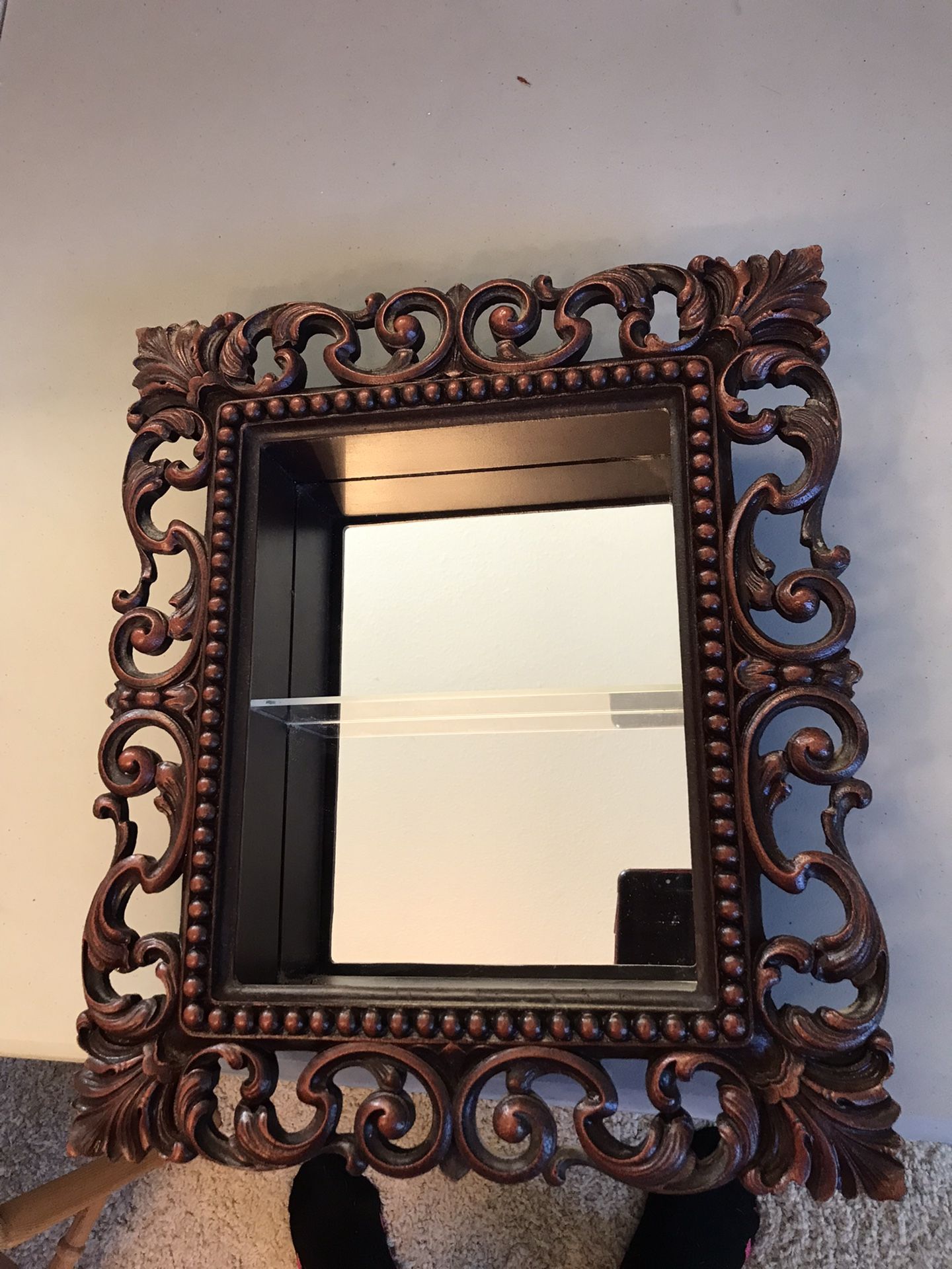 Antique Curio Hutch