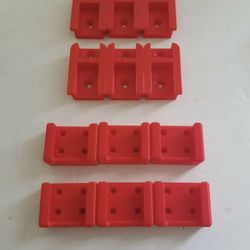 6 Pack Red 3D Printed Tool Holder & Battery Holder for Milwaukee M18