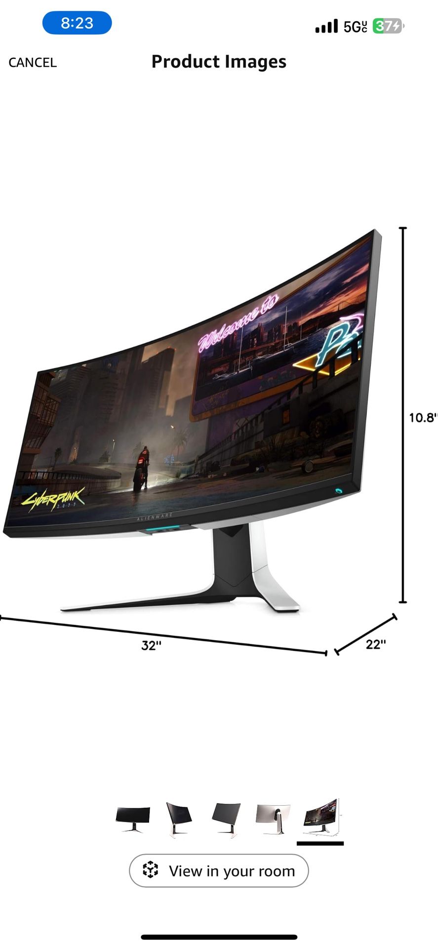 Alienware 34 Inch Ultra wide Curved Monitor 120Hz AW3420DW