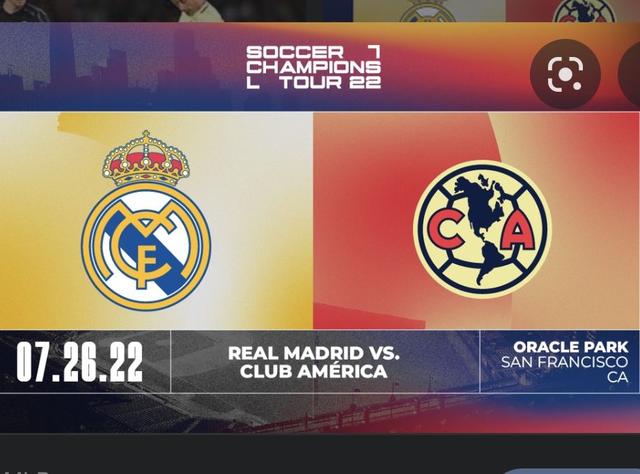 Real Madrid vs. Club America Ticket!