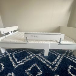 IKEA Twin Toddler Bed With Mattress, Rails And Foam