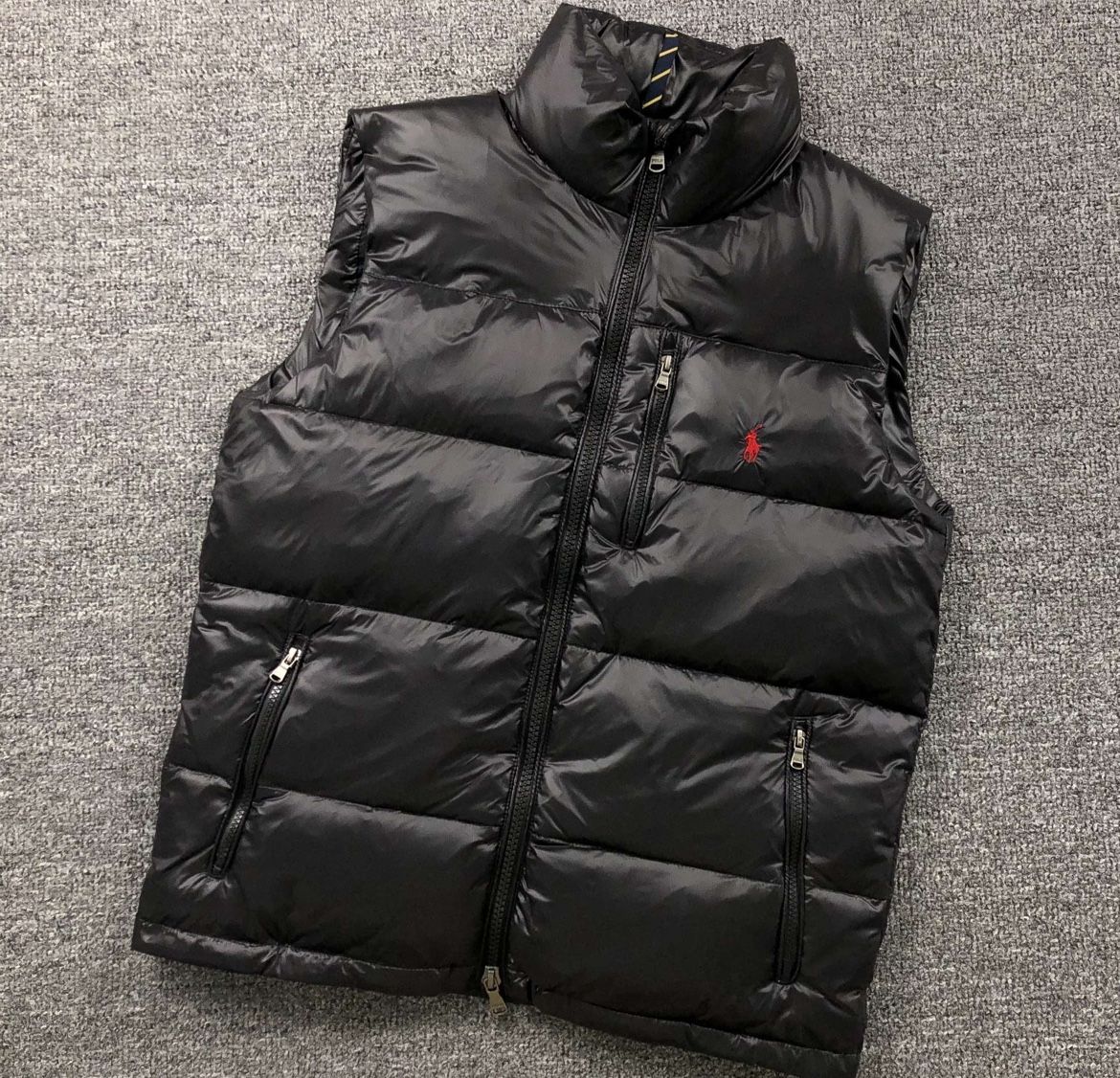 Black Polo Puffer Vest