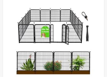 Heavy Duty Iron Animal Barrier Fence for Yard - Suitable for Pet Fence Or Outdoor Garden