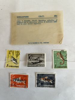 Singapore Vintage Postage Stamps 