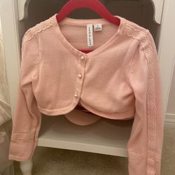 Janie and Jack Size 4 Baby Pink Long sleeve Sweater