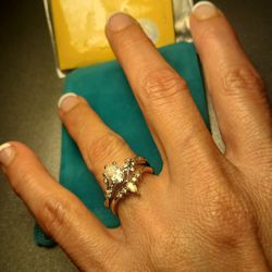 New 1.1 ct Moissanite Diamond Rings Size 6.