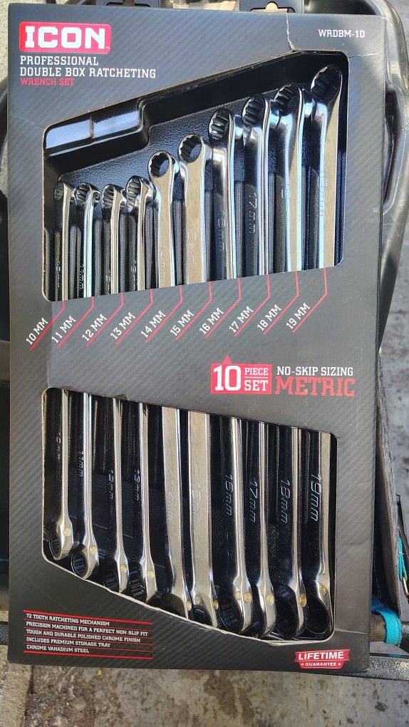 Icon Professional Double Box Ratcheting Wrench (Metric)