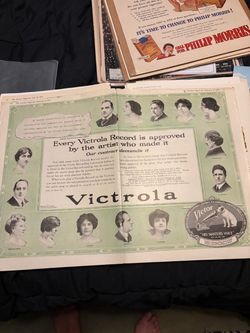 Vintage Victrola Victor Records Magazine Advertisement