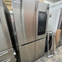 Stainless Steel Samsung Flex 4 Door Family Hub Fridge 29 Cu Ft