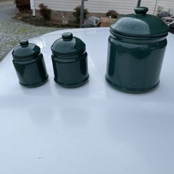 Three pieces Canister set 20 Obo 