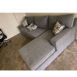 Grey sectional couch