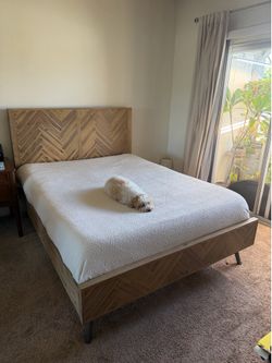 Solid Acacia Wood bed frame - Queen (Dog not included 😉)